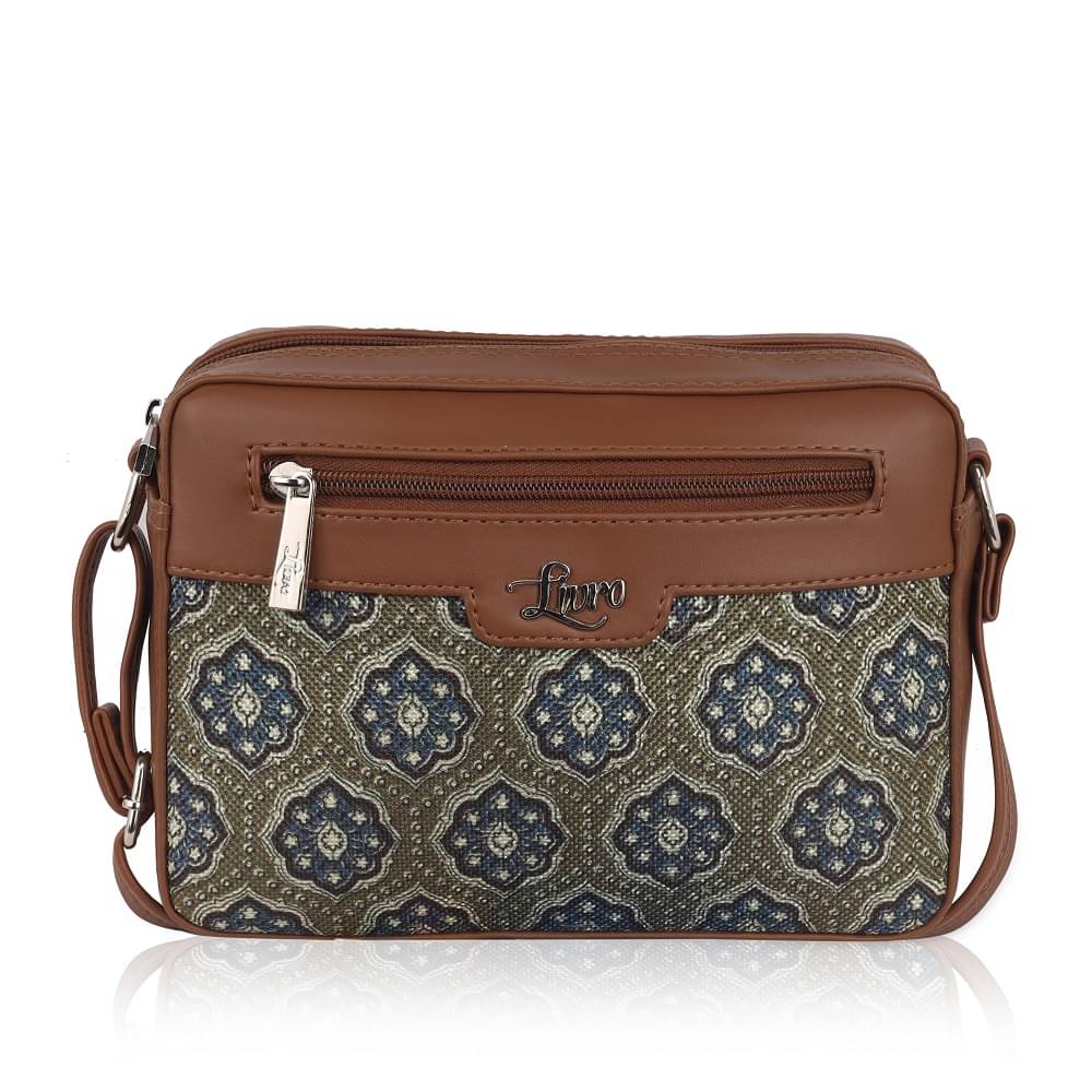     			Livro Sling Bag Jute Set of 1 ( Coffee )