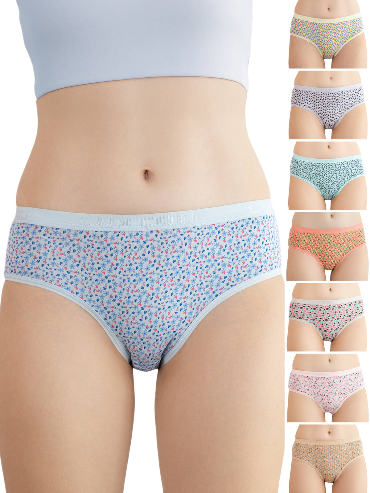     			Lux Cozi Pack of 8 Cotton Hipster For Women ( Multi Color )