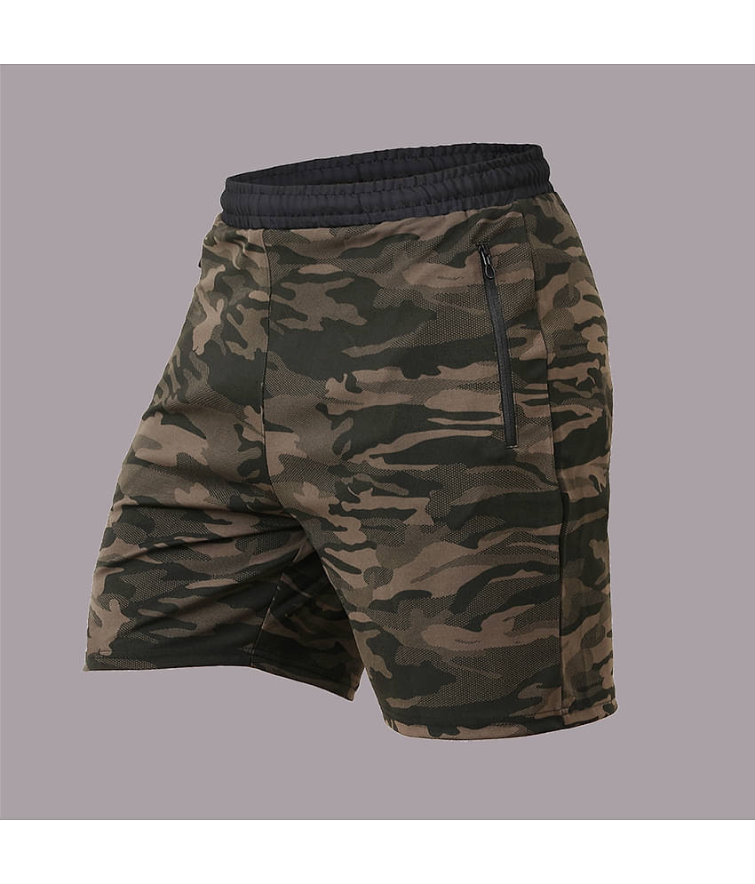 NEVER LOSE Green Polyester Men's Running Shorts ( Pack of 2 )