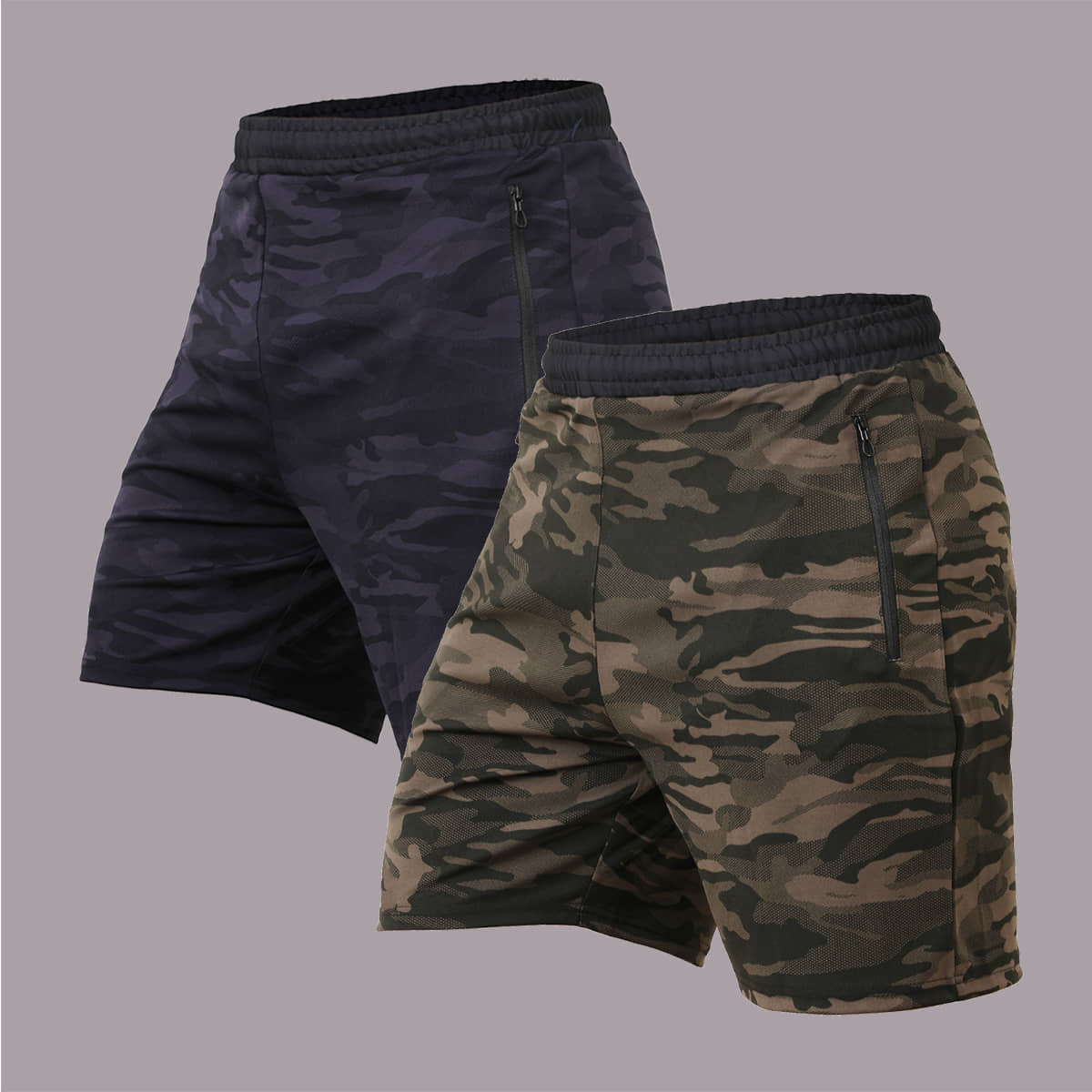 NEVER LOSE Green Polyester Men's Running Shorts ( Pack of 2 ) - Shorts | Buy online on ZillyBuy