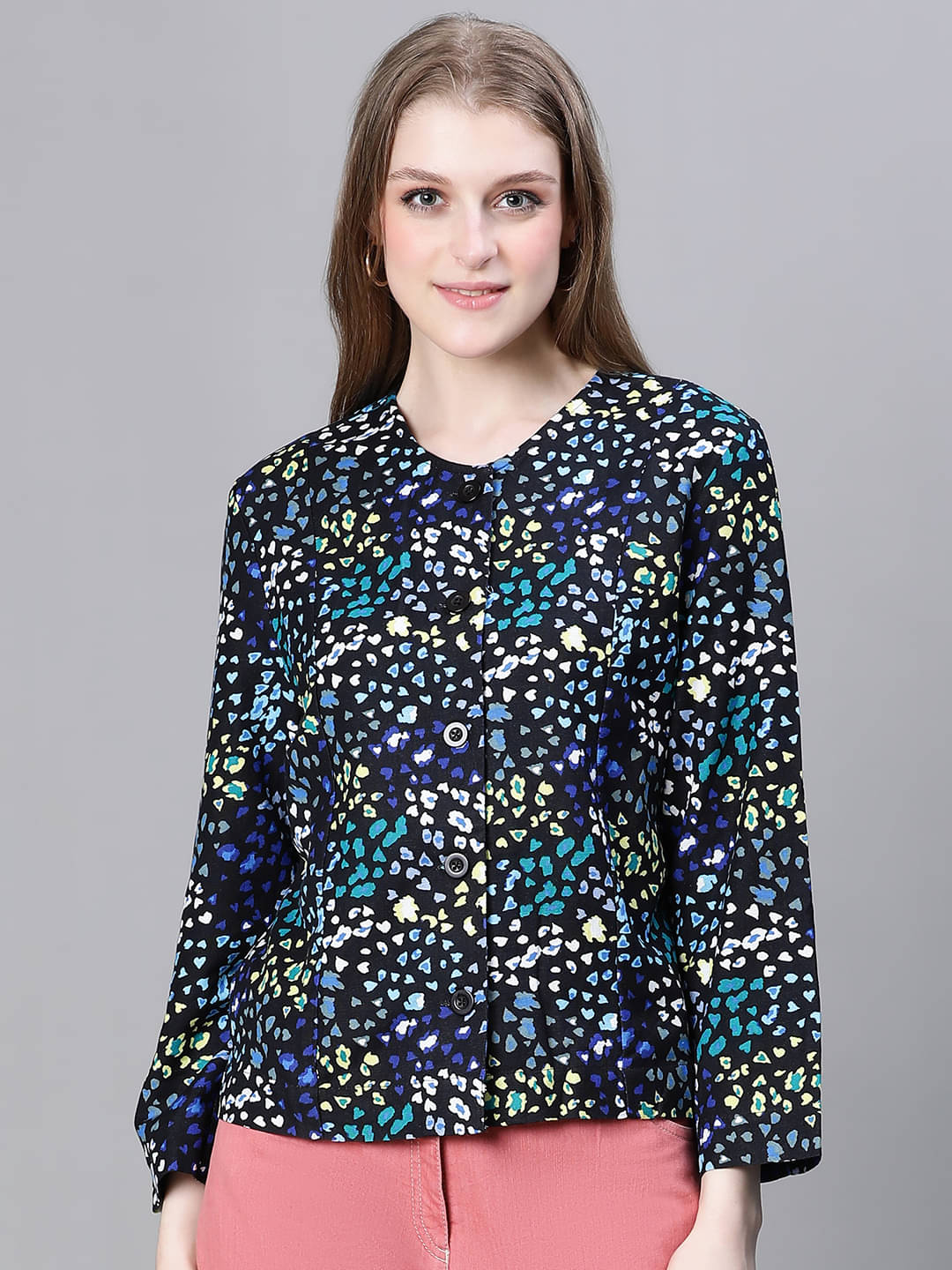 Oxolloxo Women Regular Jacket ( Multicolor ) Oxolloxo Women Regular Jacket ( Multicolor )