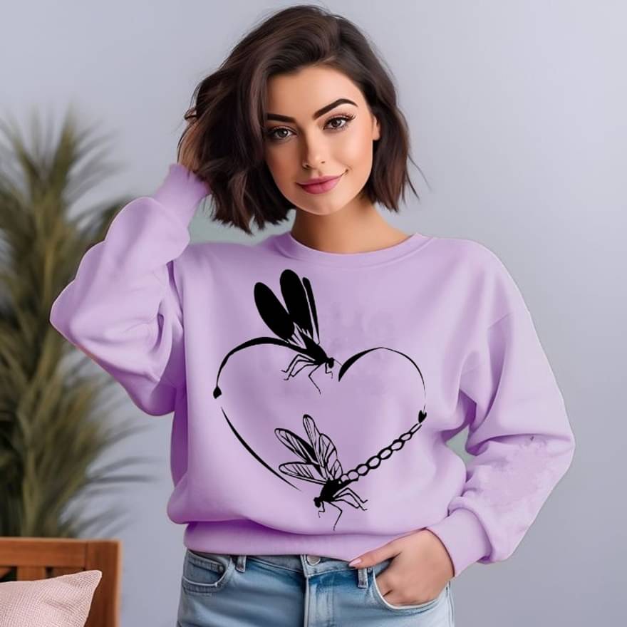 Parona Women Fleece Round Neck Sweatshirt ( Purple ) Parona Women Fleece Round Neck Sweatshirt ( Purple )