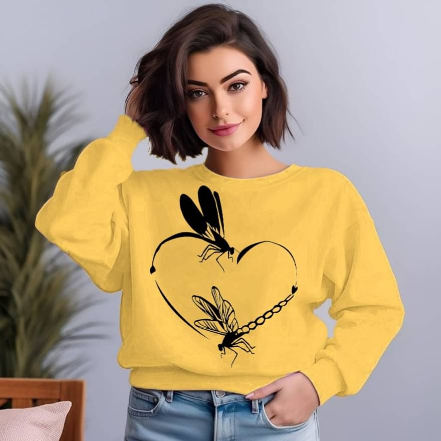 Parona Women Fleece Round Neck Sweatshirt ( Mustard ) Parona Women Fleece Round Neck Sweatshirt ( Mustard )