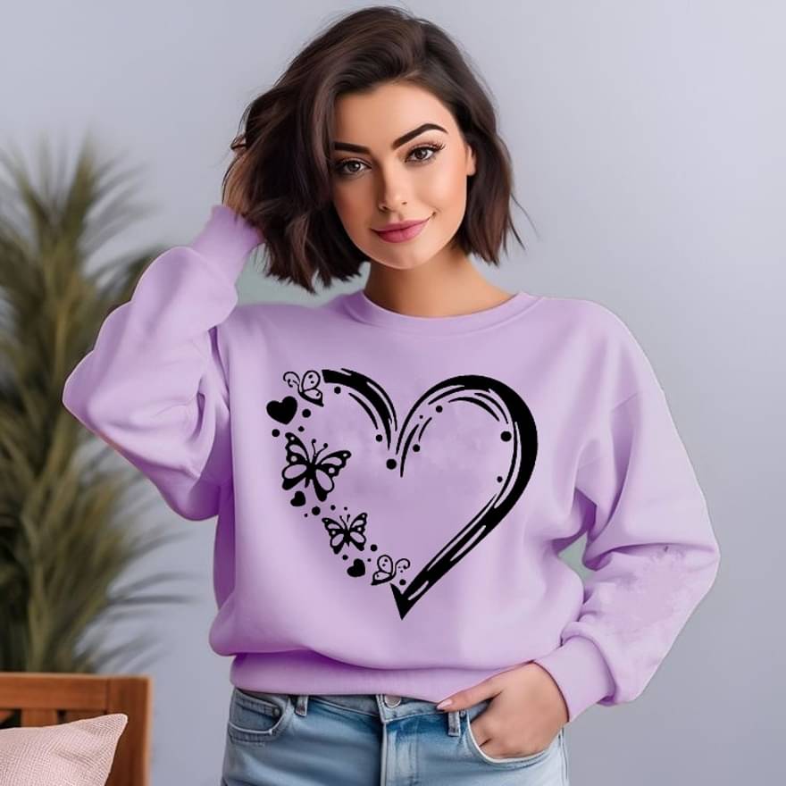 Parona Women Fleece Round Neck Sweatshirt ( Purple ) Parona Women Fleece Round Neck Sweatshirt ( Purple )