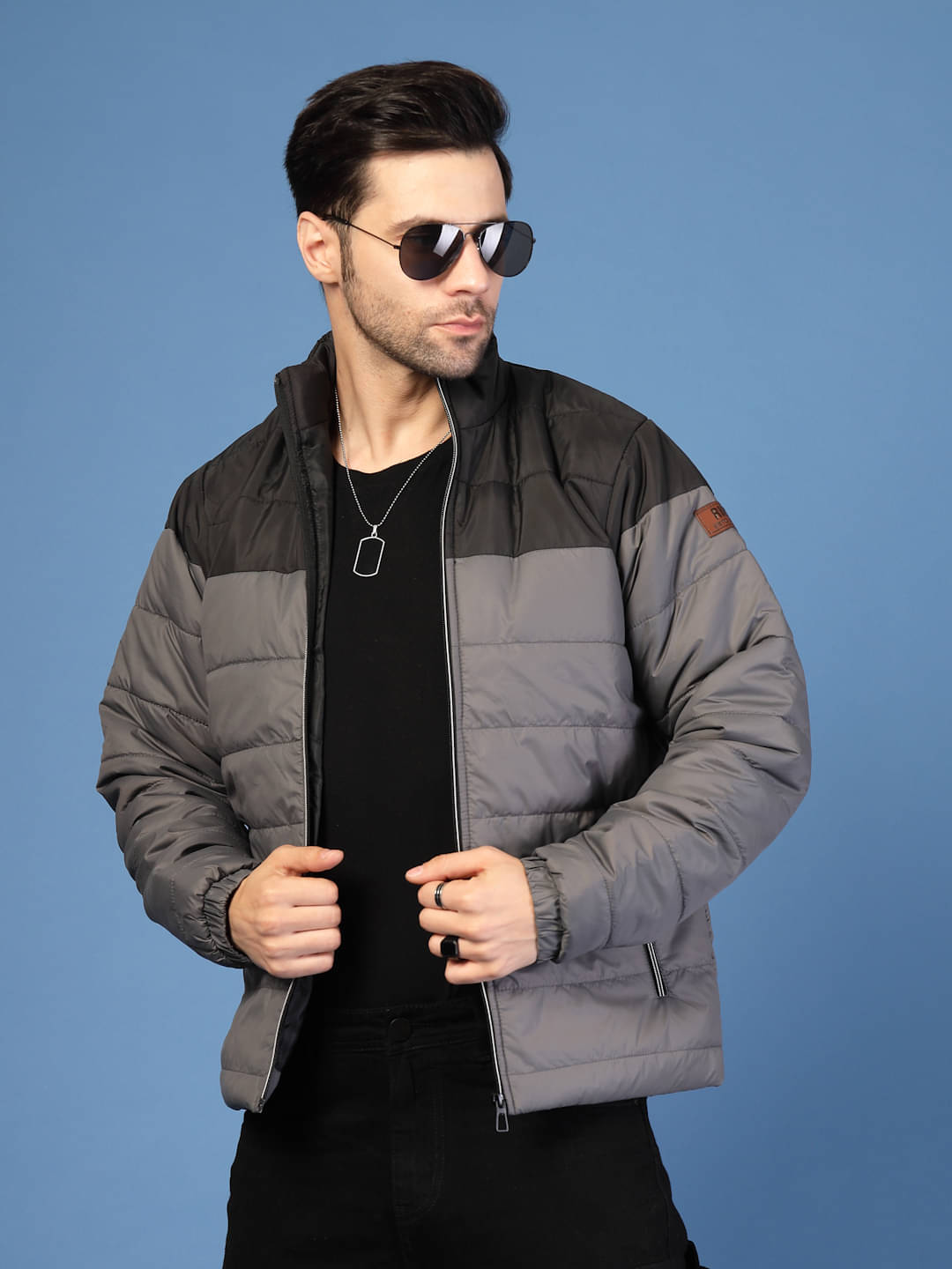 Rigo Polyester Men's Puffer Jacket - Grey ( Pack of 1 ) Rigo Polyester Men's Puffer Jacket - Grey ( Pack of 1 )