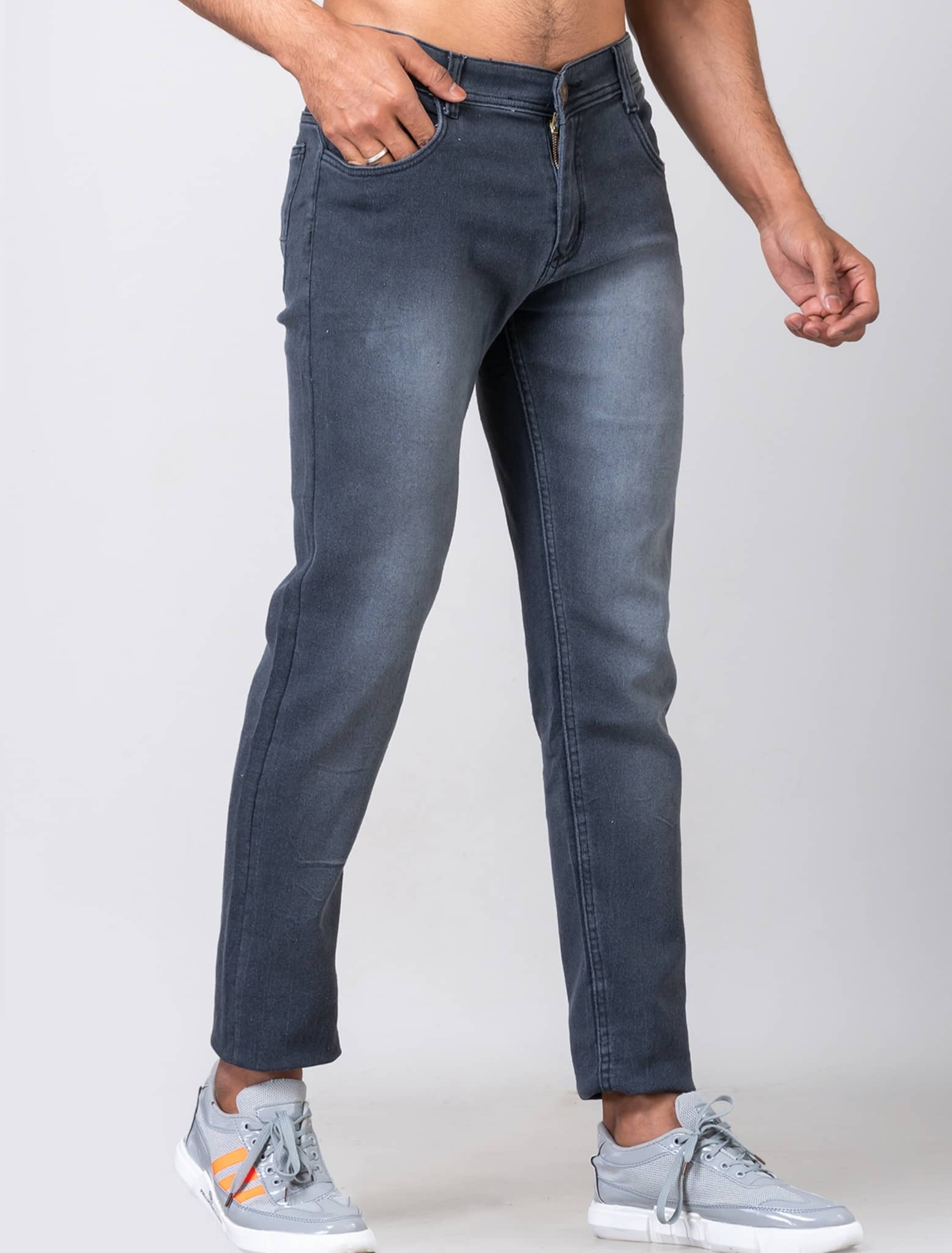 Sindon Regular Fit Faded Men's Jeans - Black ( Pack of 1 ) - Jeans | Buy online on ZillyBuy