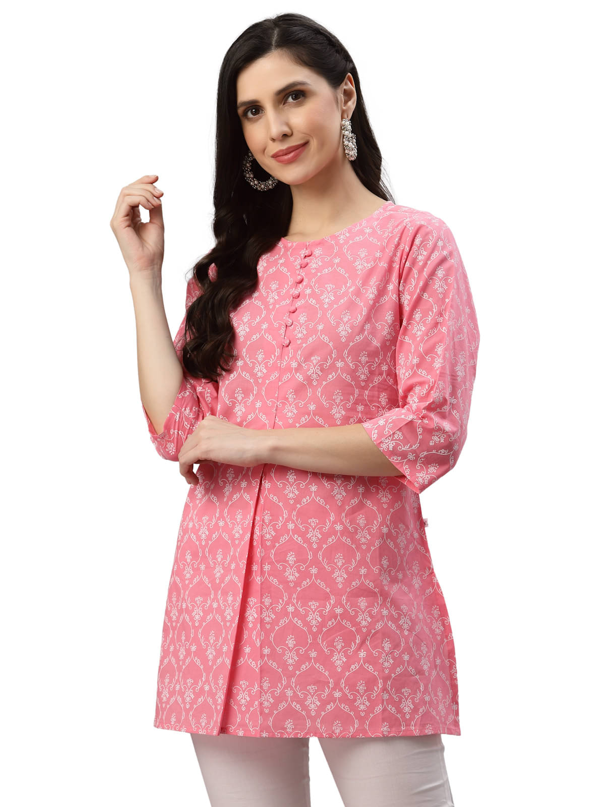 Cotton Short Kurti For Women (Pack of 1) Cotton Short Kurti For Women (Pack of 1)