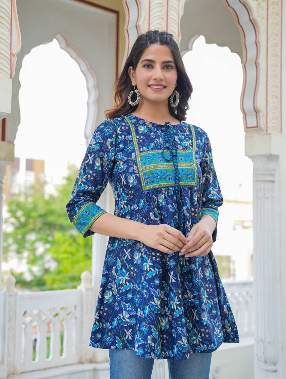 Polyester Short Kurti For Women (Pack of 1) Polyester Short Kurti For Women (Pack of 1)