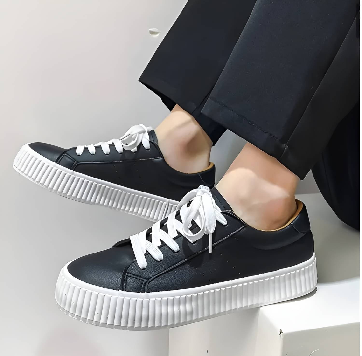     			Asteroid Fashion Men Partywear Sneakers. Black Men's Sneakers