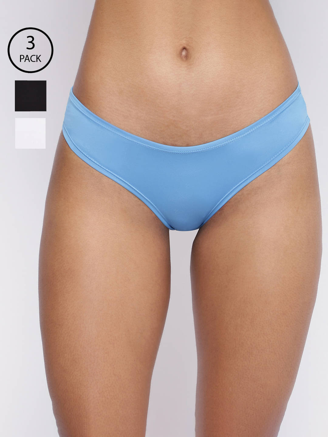 BASIICS By La Intimo Pack of 3 Polyester Briefs For Women ( Multi Color ) BASIICS By La Intimo Pack of 3 Polyester Briefs For Women ( Multi Color )