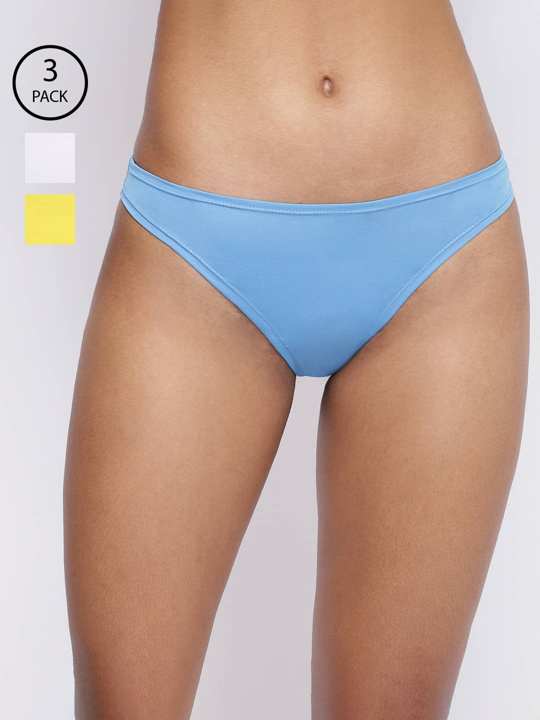     			BASIICS By La Intimo Pack of 3 Polyester Bikini For Women ( Multicolor1 )
