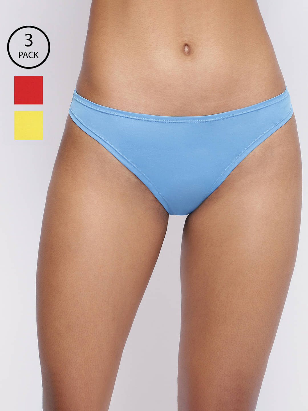 BASIICS By La Intimo Pack of 3 Polyester Bikini For Women ( Multicolor ) BASIICS By La Intimo Pack of 3 Polyester Bikini For Women ( Multicolor )