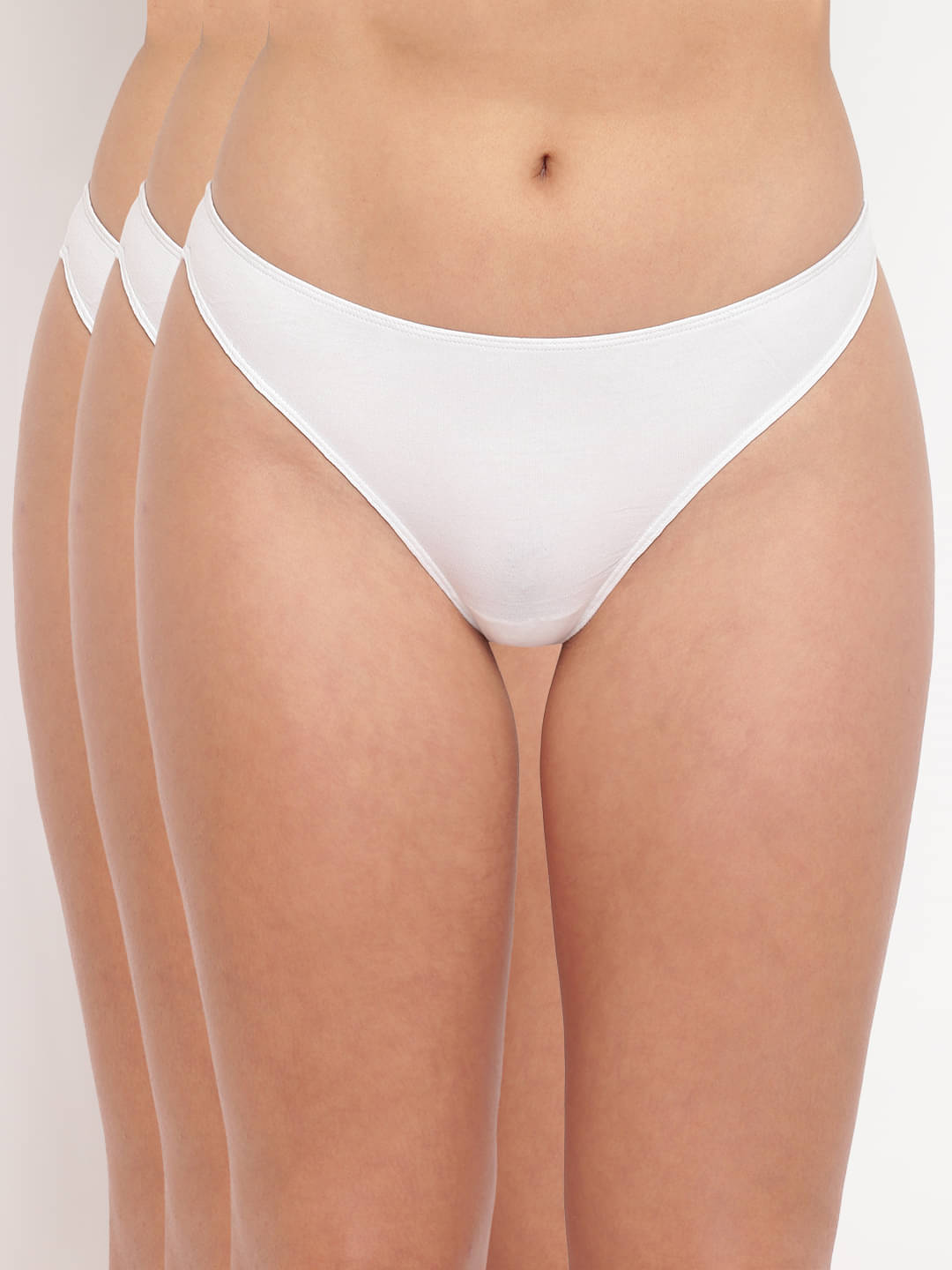 BASIICS By La Intimo Pack of 3 Cotton Bikini For Women ( White ) BASIICS By La Intimo Pack of 3 Cotton Bikini For Women ( White )