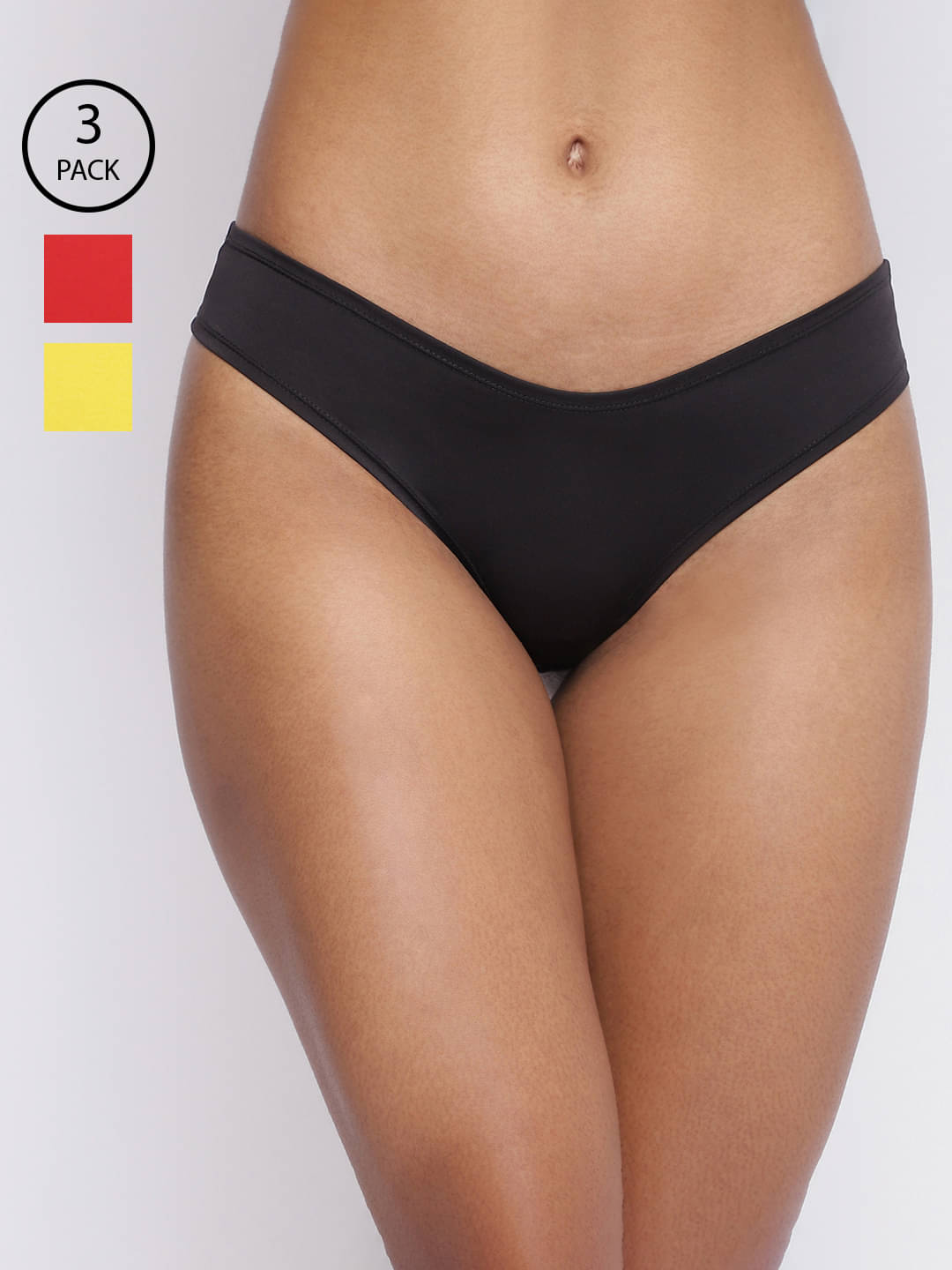    			BASIICS By La Intimo Pack of 3 Polyester Bikini For Women ( Multicolor2 )