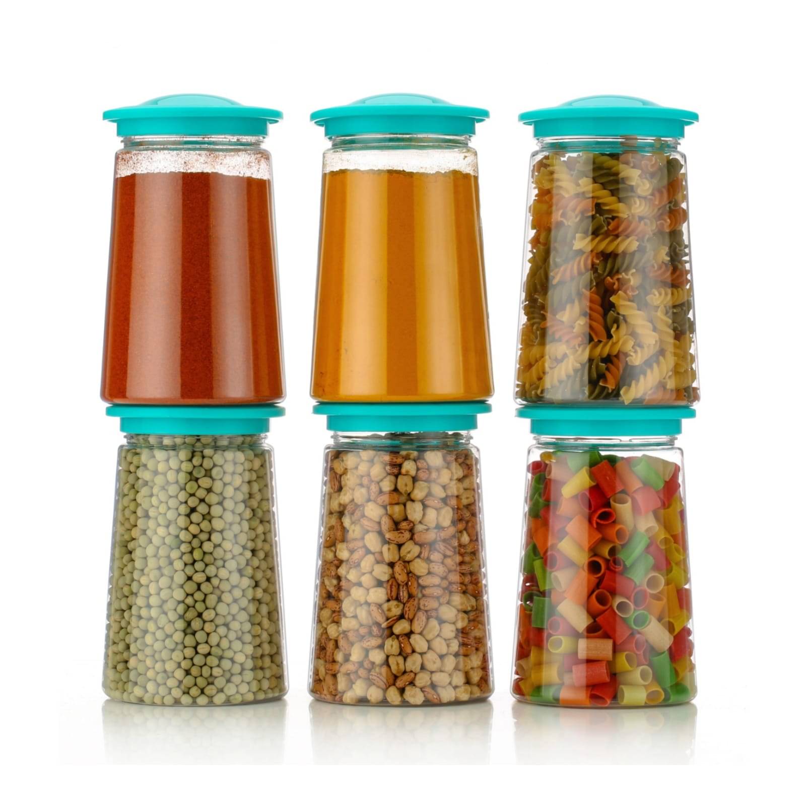 BRANZY 1100ML Containers Plastic Light Blue Food Container ( Set of 6 ) BRANZY 1100ML Containers Plastic Light Blue Food Container ( Set of 6 )