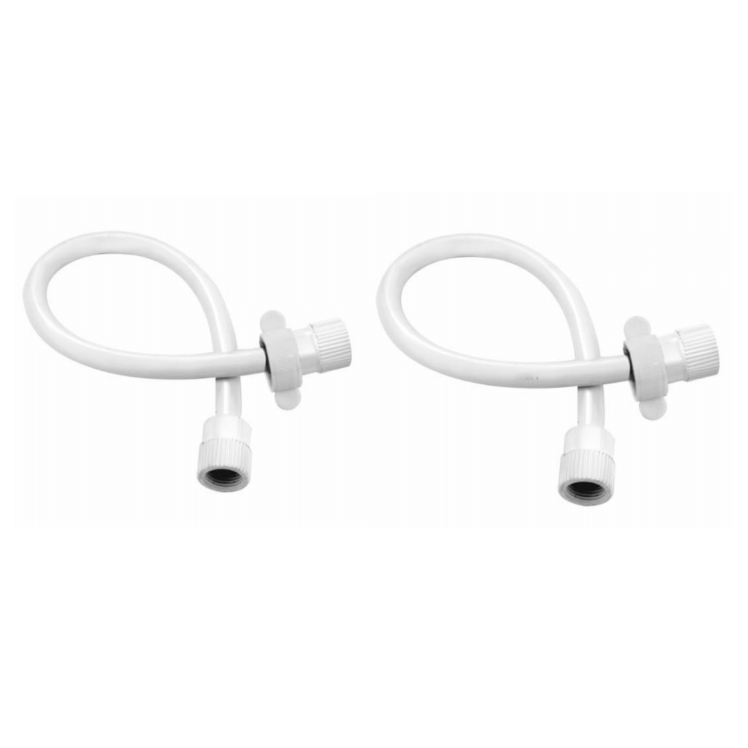    			COSWARE 18”Inches White Connection Pipe | PTMT Heavy Duty Connection Pipe | Suitable For Geysers, Countertop Faucets/Water Taps - Set of 2
