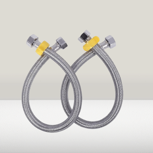    			COSWARE 24" Inches, Universal Hot & Cold Water Geyser Connection Pipe SS 304 Grade Connection Pipe (Set of 2)
