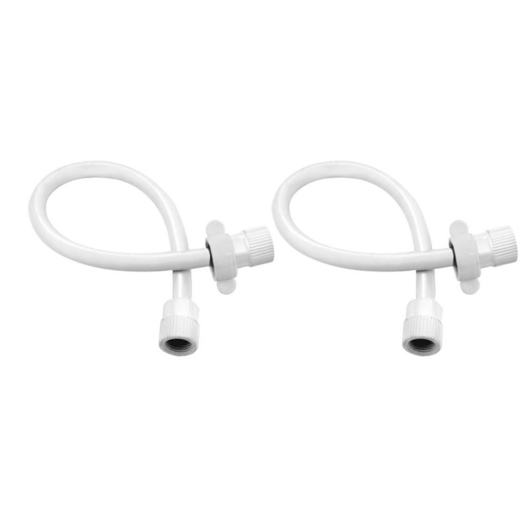     			COSWARE 24”Inches White Connection Pipe | PTMT Heavy Duty Connection Pipe | Suitable For Geysers, Countertop Faucets/Water Taps - Set of 2