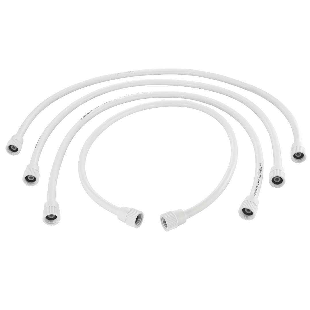     			COSWARE 30”Inches White Connection Pipe | PTMT Heavy Duty Connection Pipe | Suitable For Geysers, Countertop Faucets/Water Taps (Pack of 4)