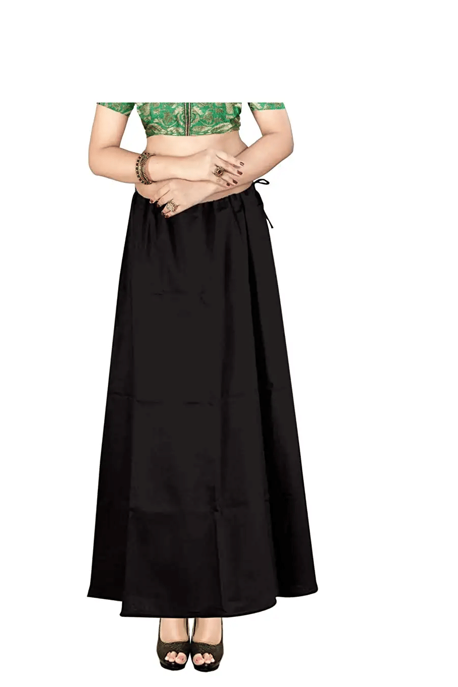     			D1 DIFFERENT ONE Black Cotton Petticoat - Single