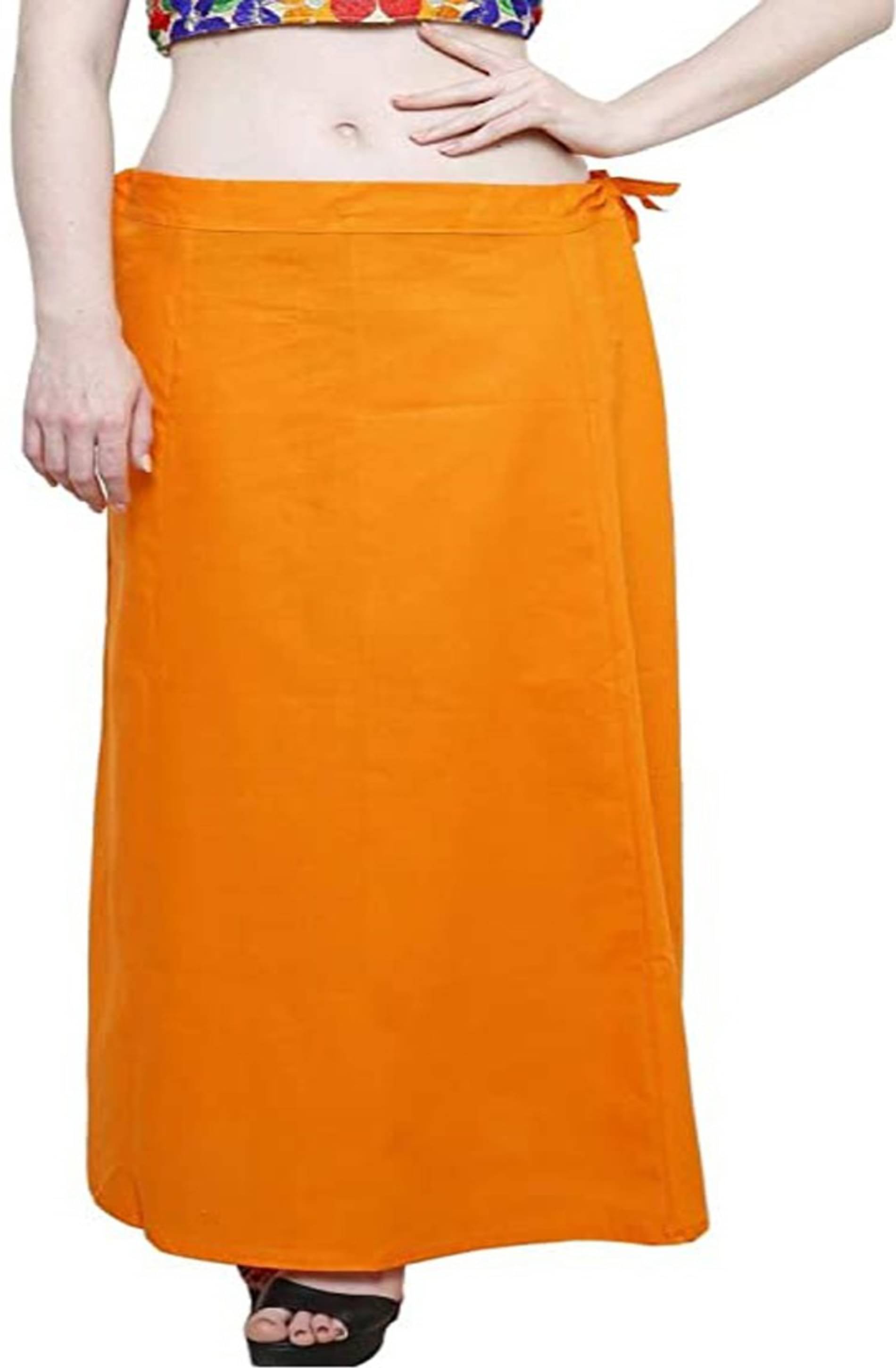     			D1 DIFFERENT ONE Orange Cotton Petticoat - Single