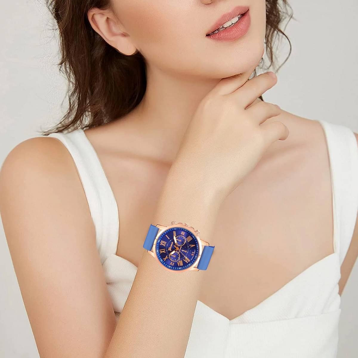     			DECLASSE Blue Silicon Analog Womens Watch