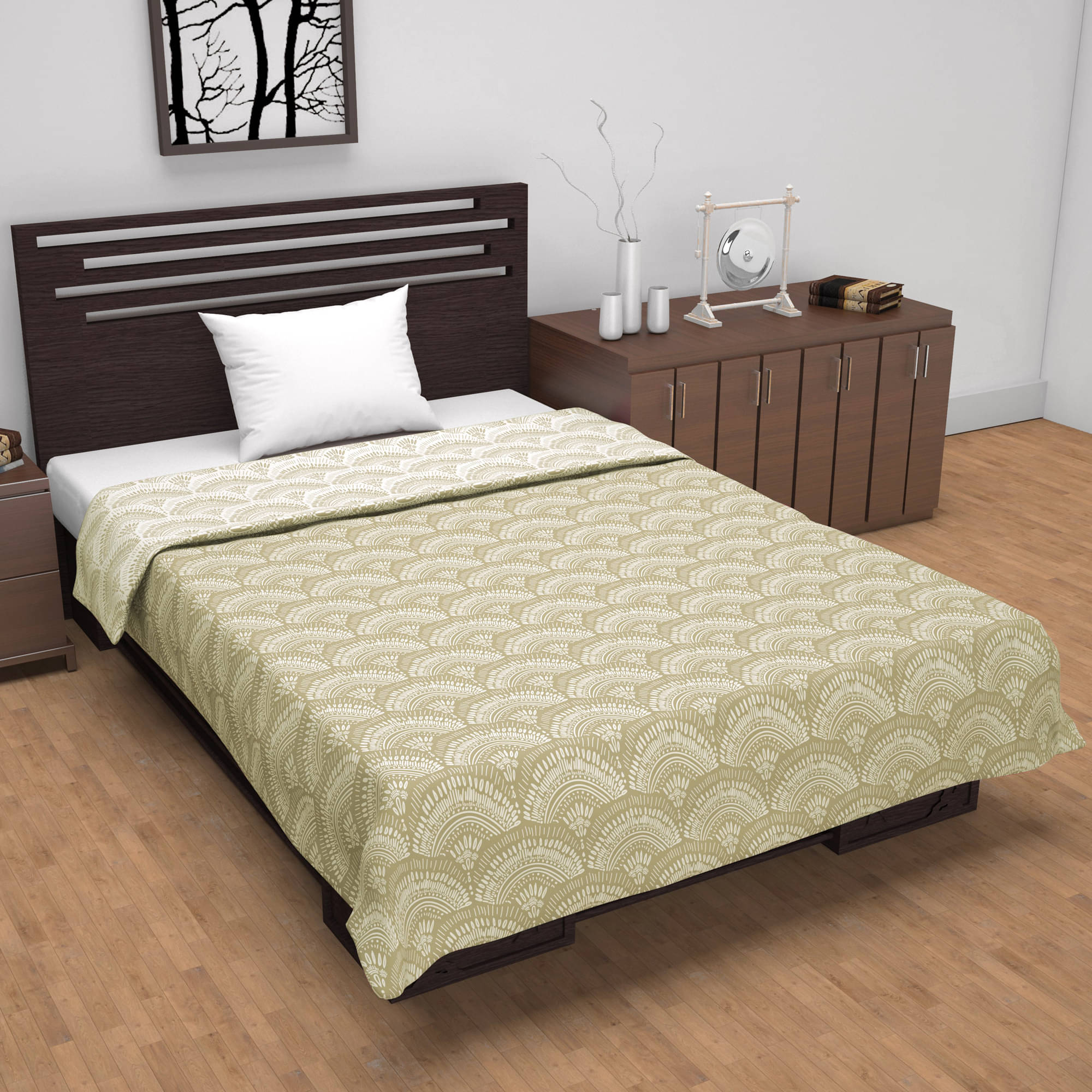 DIVINE CASA Microfiber Abstract Single Bed Dohar - Green ( ) DIVINE CASA Microfiber Abstract Single Bed Dohar - Green ( )