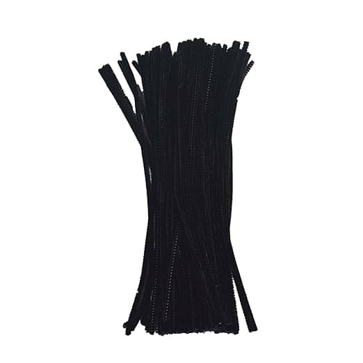    			ECLET Pipe Cleaner 12”: BLACK Color : 100pcs : for Hobby Crafts, Scrapbooking, DIY Accessory