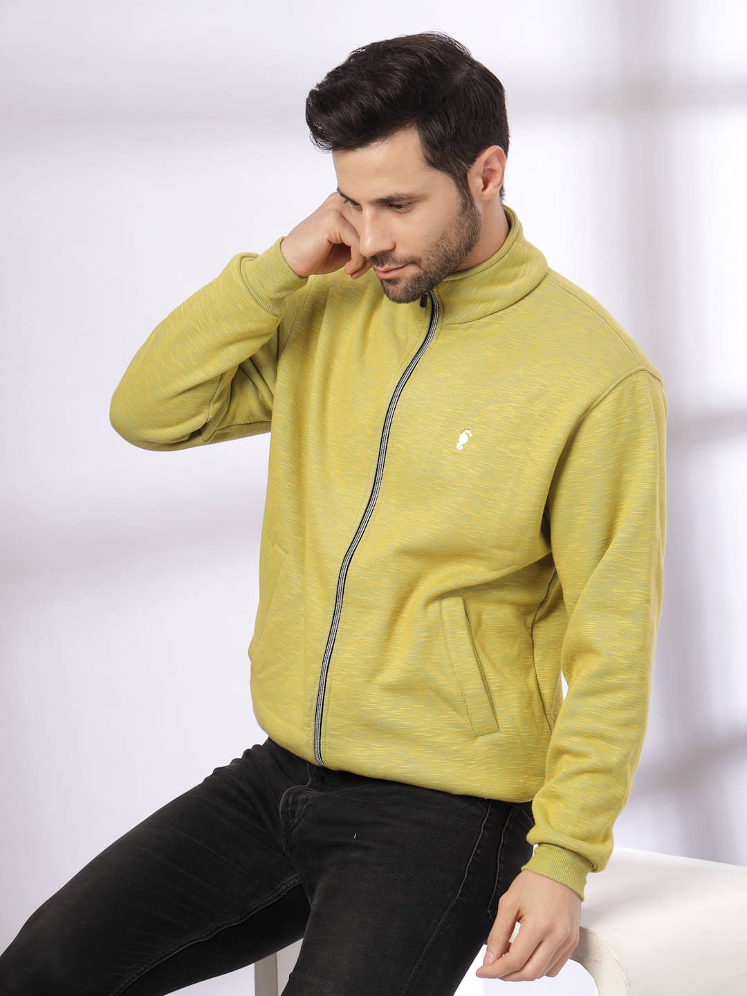 EPPE Fleece Men's Casual Jacket - Yellow ( Pack of 1 )     			EPPE Fleece Men's Casual Jacket - Yellow ( Pack of 1 )