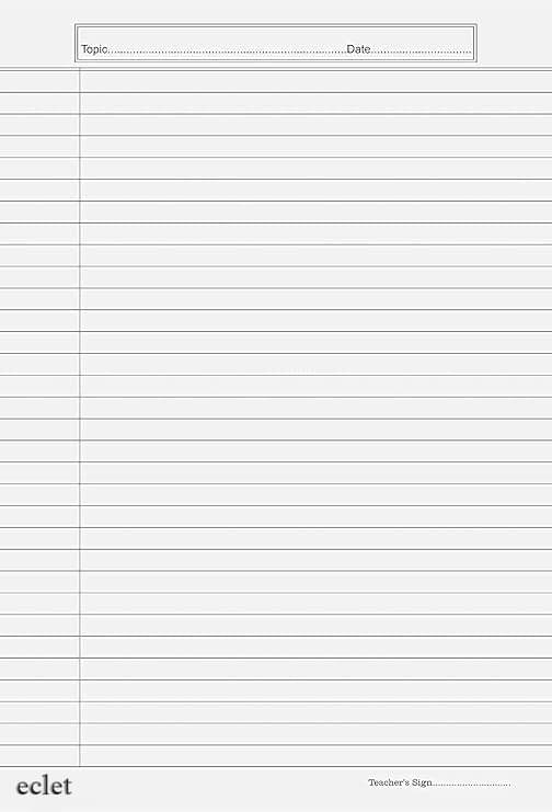     			Eclet A3 Size one Side Ruled White Sheet (Pack of 80sheets) for Project/Assignment/Practical/Homework(A3-80 Sheet OSR White)
