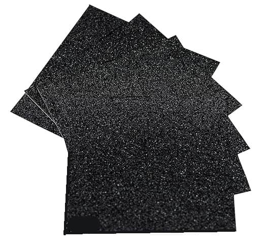     			Eclet (BLACK) A4 Glitter Foam Sheet Sparkles Color, for Art & Craft, Decoration, Gift Wrapping, Scrapbooking, Craft Project, Etc