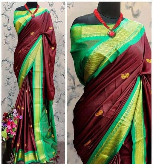     			FAB SILK Cotton Silk Woven Saree With Unstitched Blouse Piece ( Maroon )