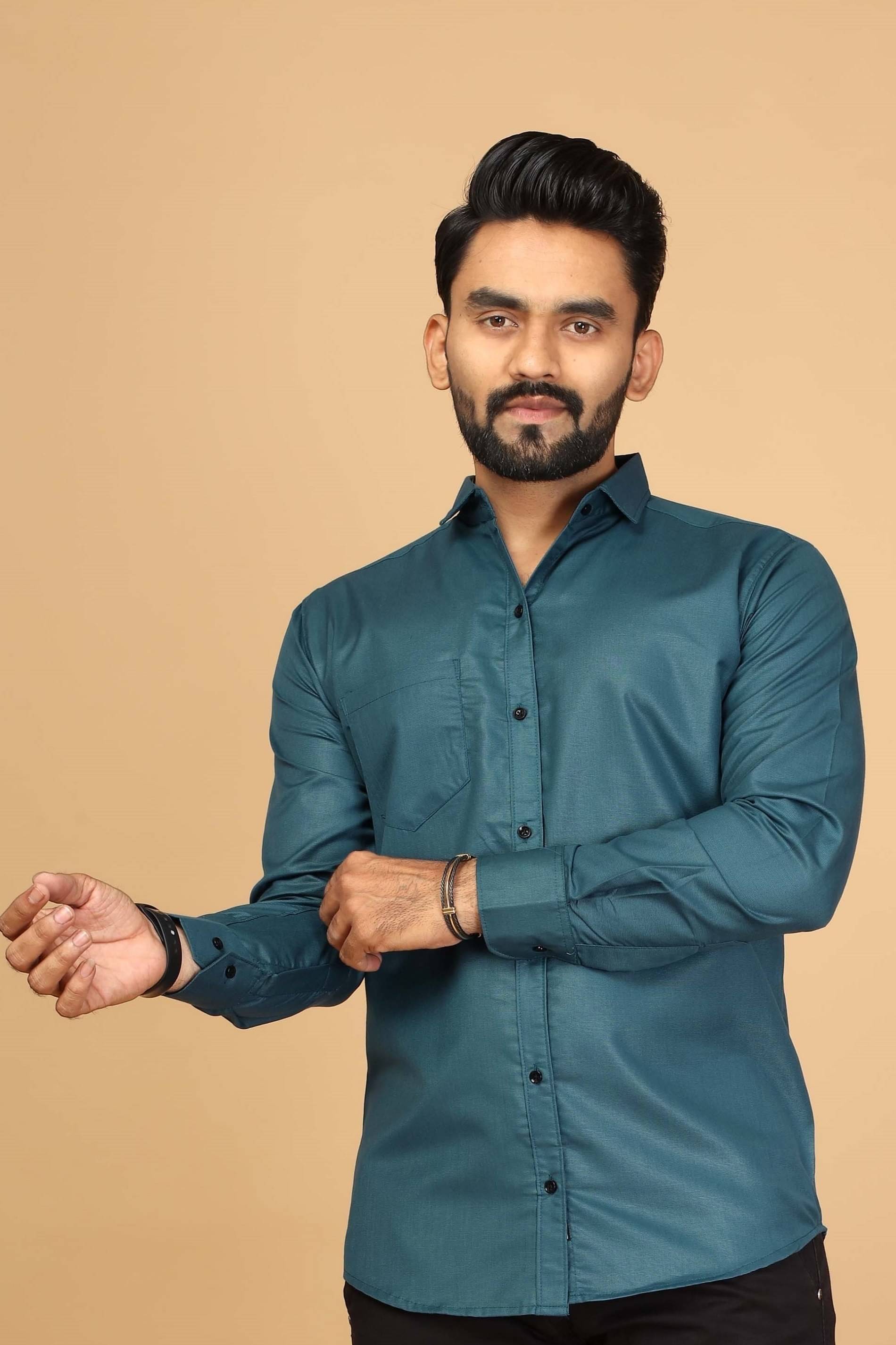 FABRIPPLE Viscose Regular Fit Solids Full Sleeves Men's Casual Shirt - Sea Green ( Pack of 1 ) FABRIPPLE Viscose Regular Fit Solids Full Sleeves Men's Casual Shirt - Sea Green ( Pack of 1 )
