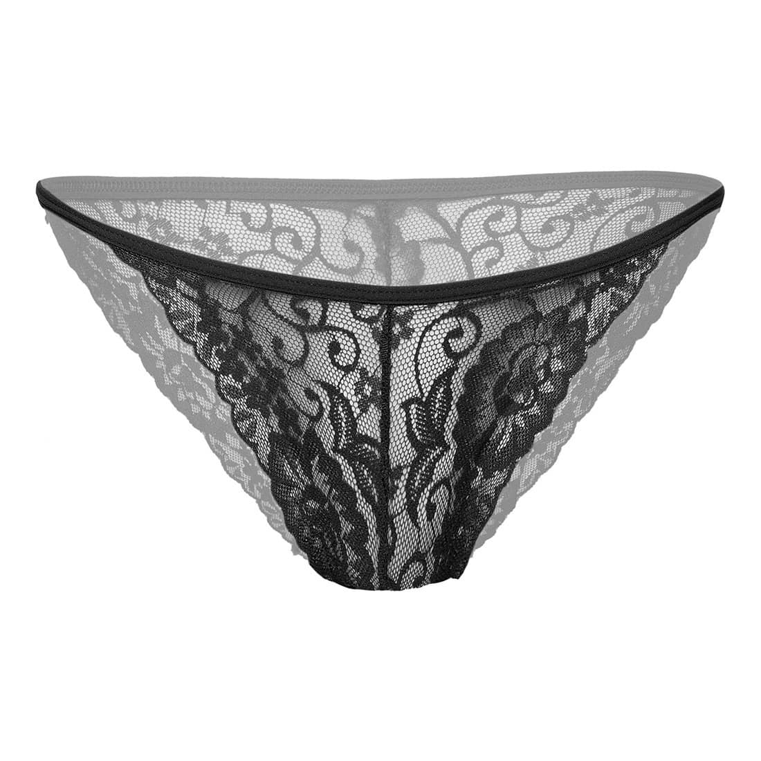 FIHA Pack of 1 Lace Thongs For Women ( Blue )