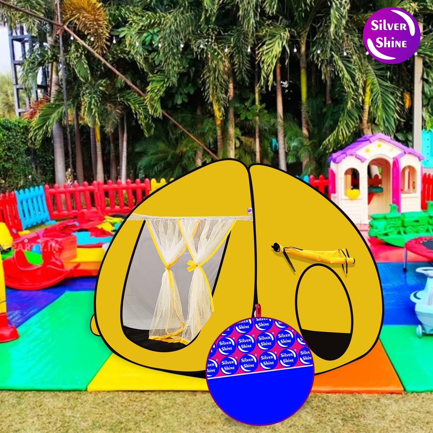    			Foldable delightful patterns Popup Kids Play Tent House for Multi Purpose