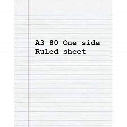     			Freedy A3 Size one Side Ruled 60 White Sheets for School, Colleges, Project, Assignments, Practical Etc Multipurpose