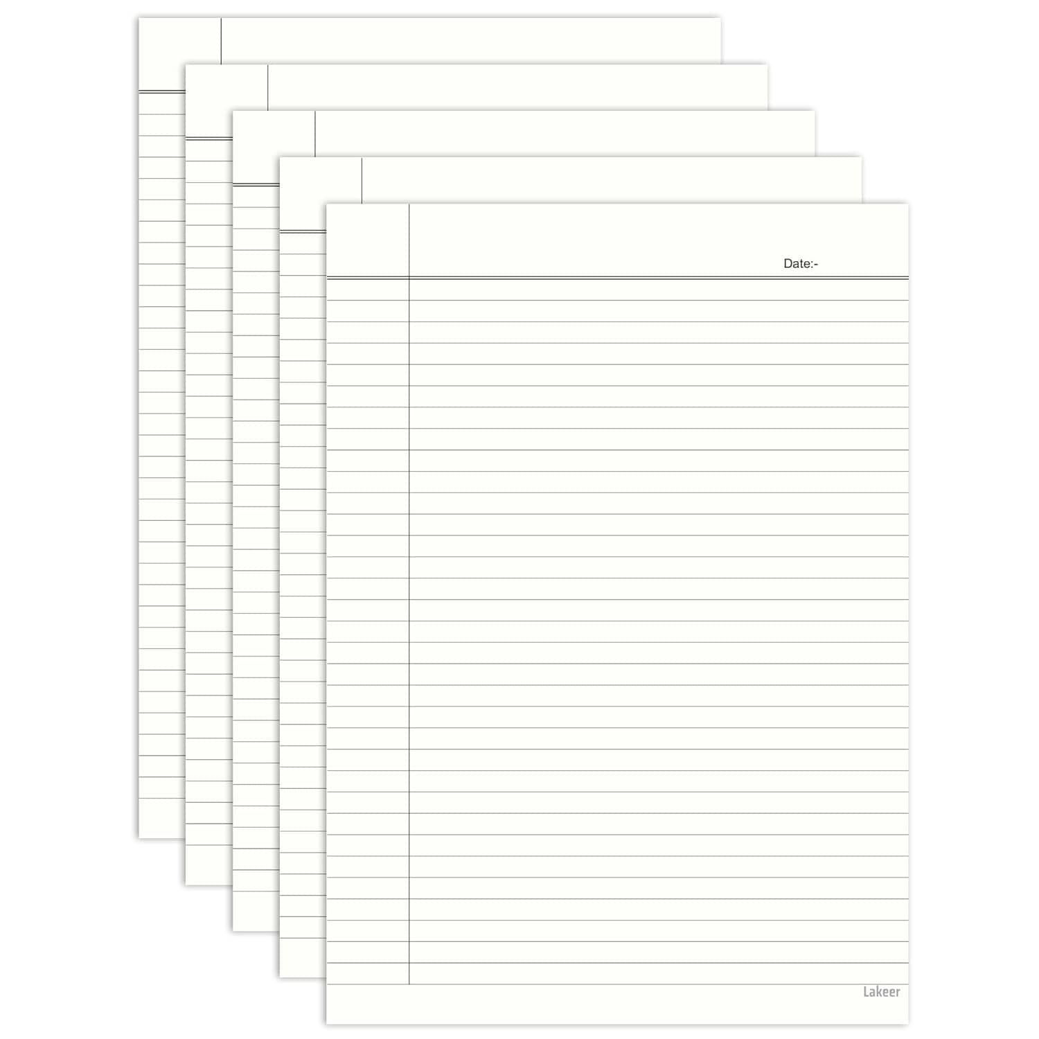     			Freedy A4 Size One Side Ruled white Sheet (Pack of 60 sheets) for Project/Assignment/Practical/Homework(A4-60-white)