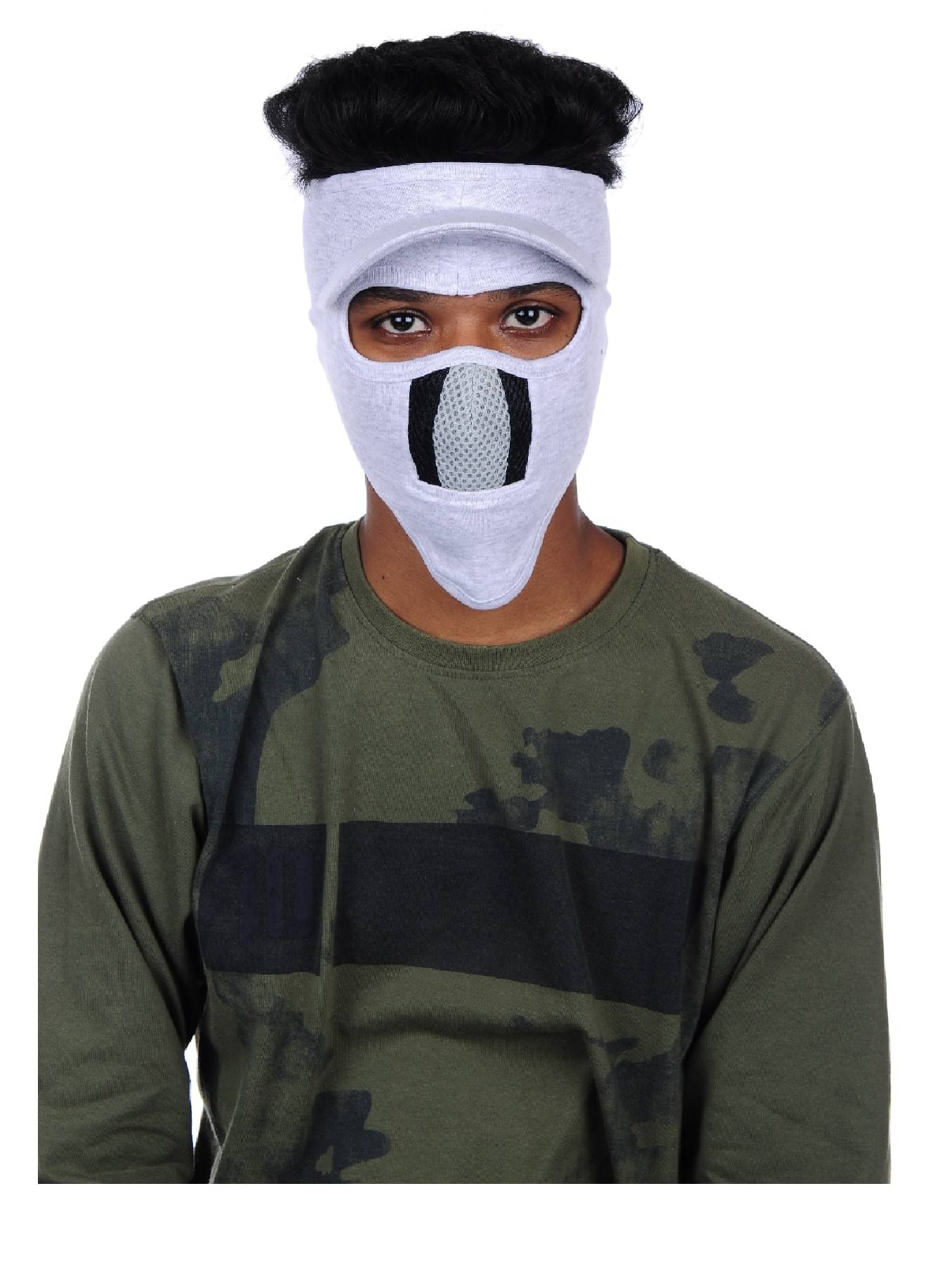     			H International Grey Bike Face Mask Riding Mask for Men & Women
