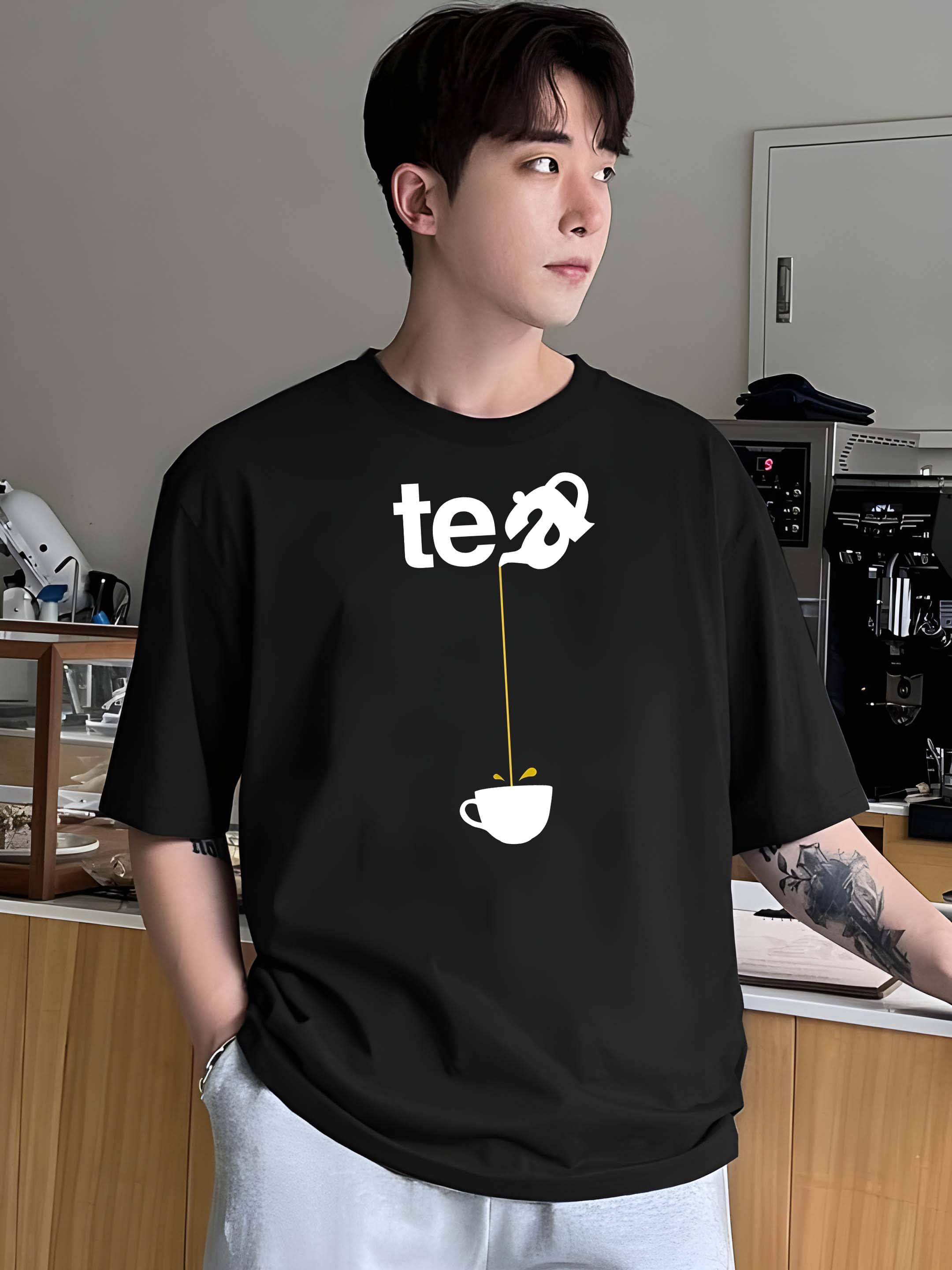 Kaido Cotton Oversized Fit Self Design Half Sleeves Men's Round T-Shirt - Black ( Pack of 1 ) Kaido Cotton Oversized Fit Self Design Half Sleeves Men's Round T-Shirt - Black ( Pack of 1 )