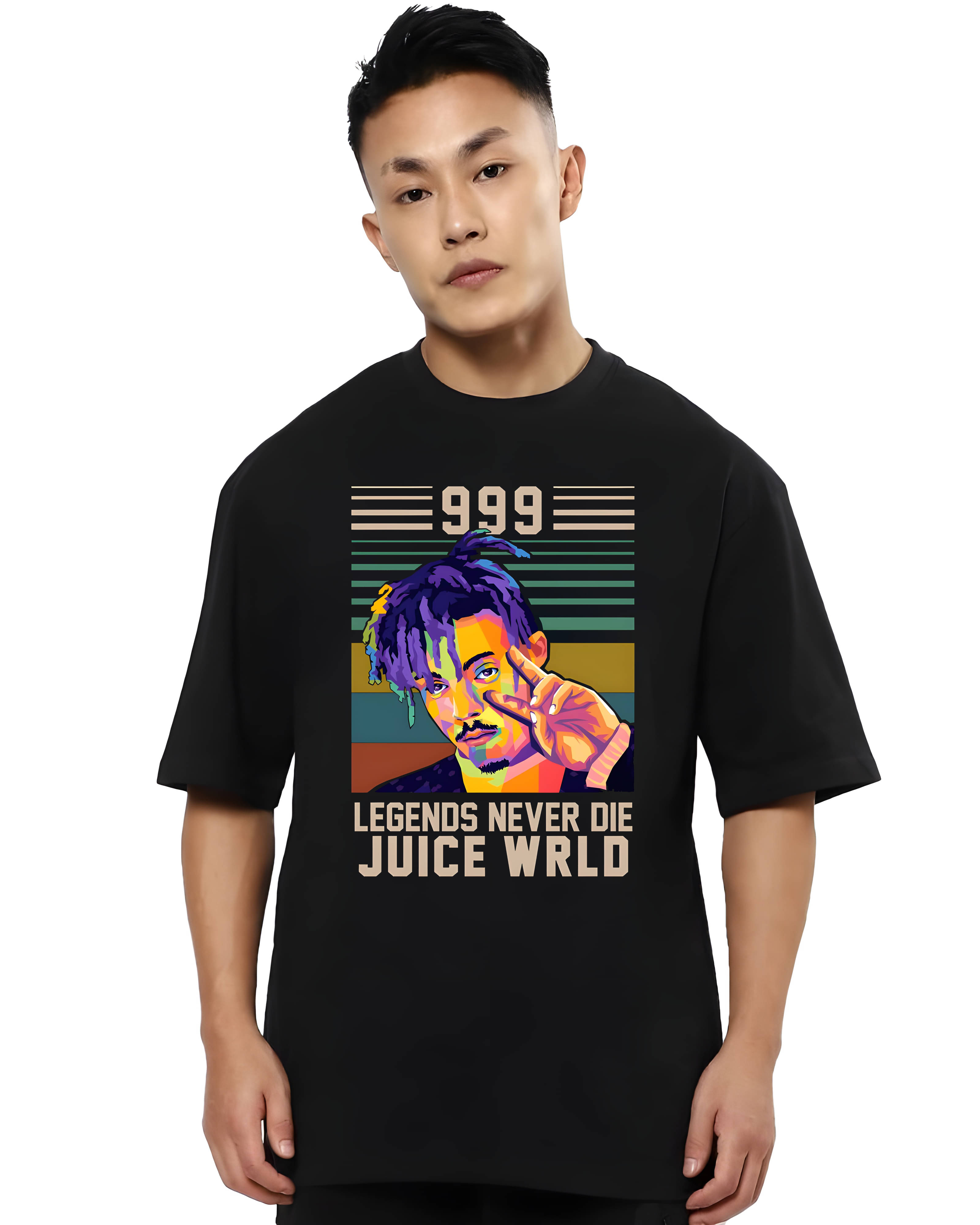 Kaido Cotton Oversized Fit Self Design Half Sleeves Men's Round T-Shirt - Black ( Pack of 1 ) Kaido Cotton Oversized Fit Self Design Half Sleeves Men's Round T-Shirt - Black ( Pack of 1 )