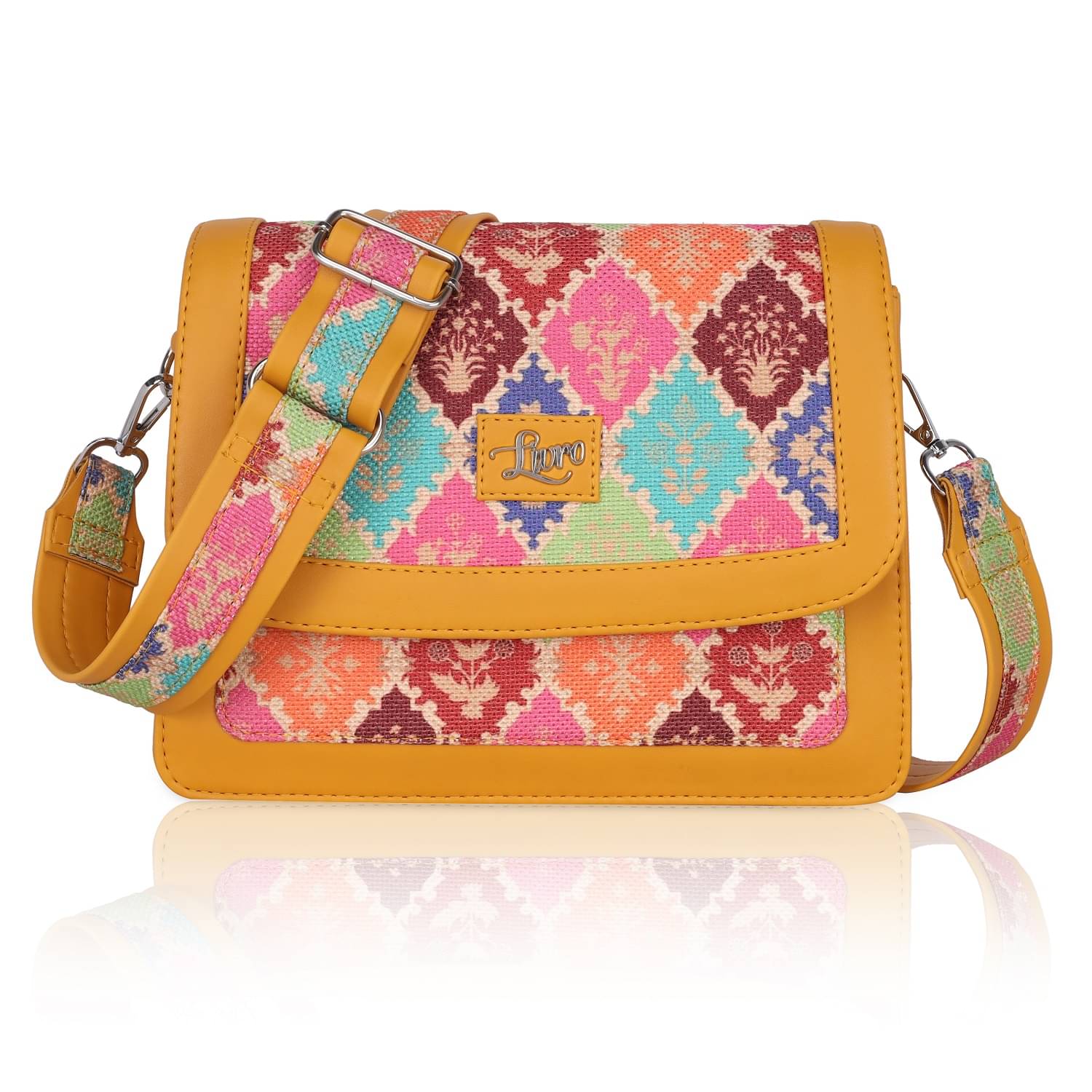     			Livro Sling Bag Jute Set of 1 ( Yellow )