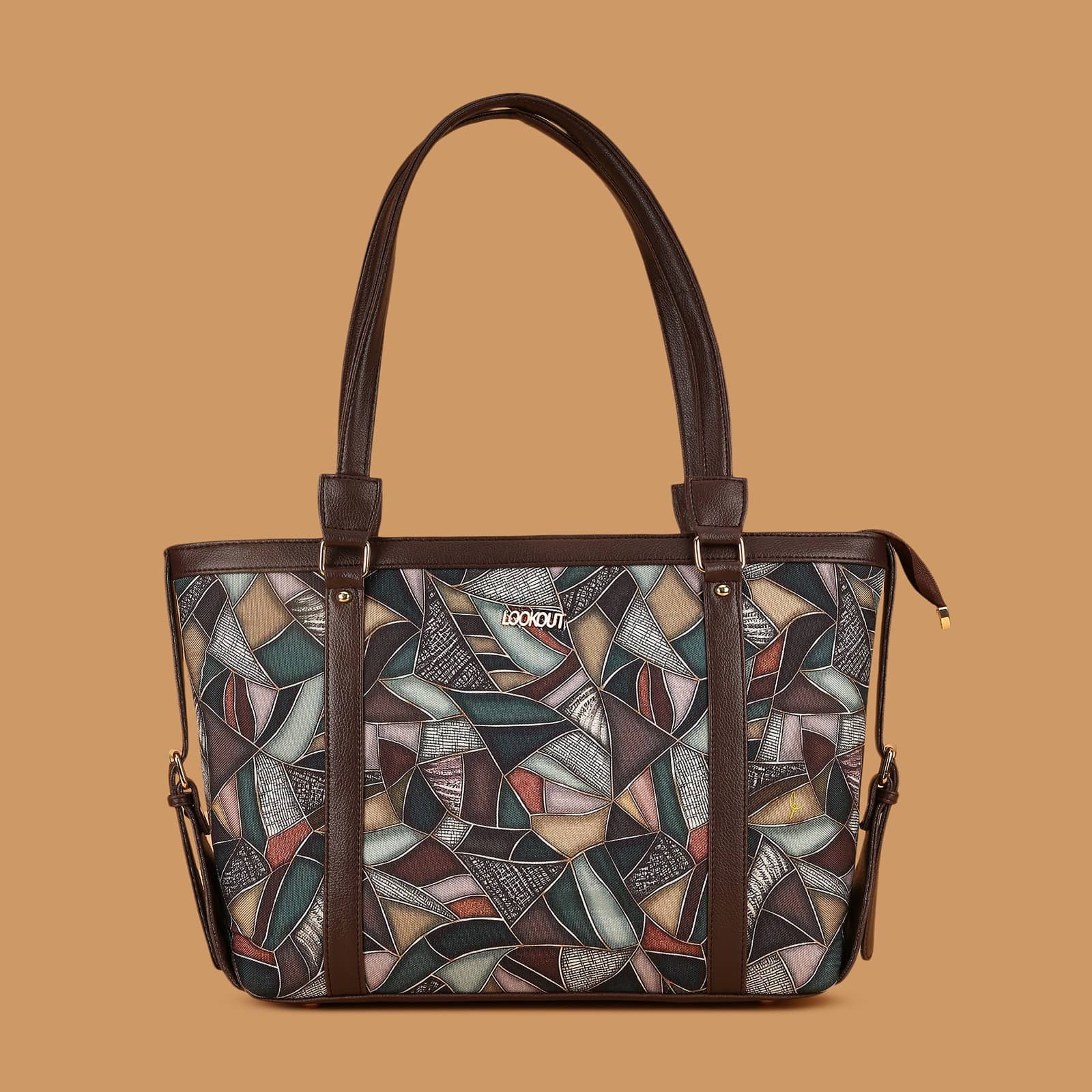 Lino Perros Pink Artificial Leather Satchel Bag