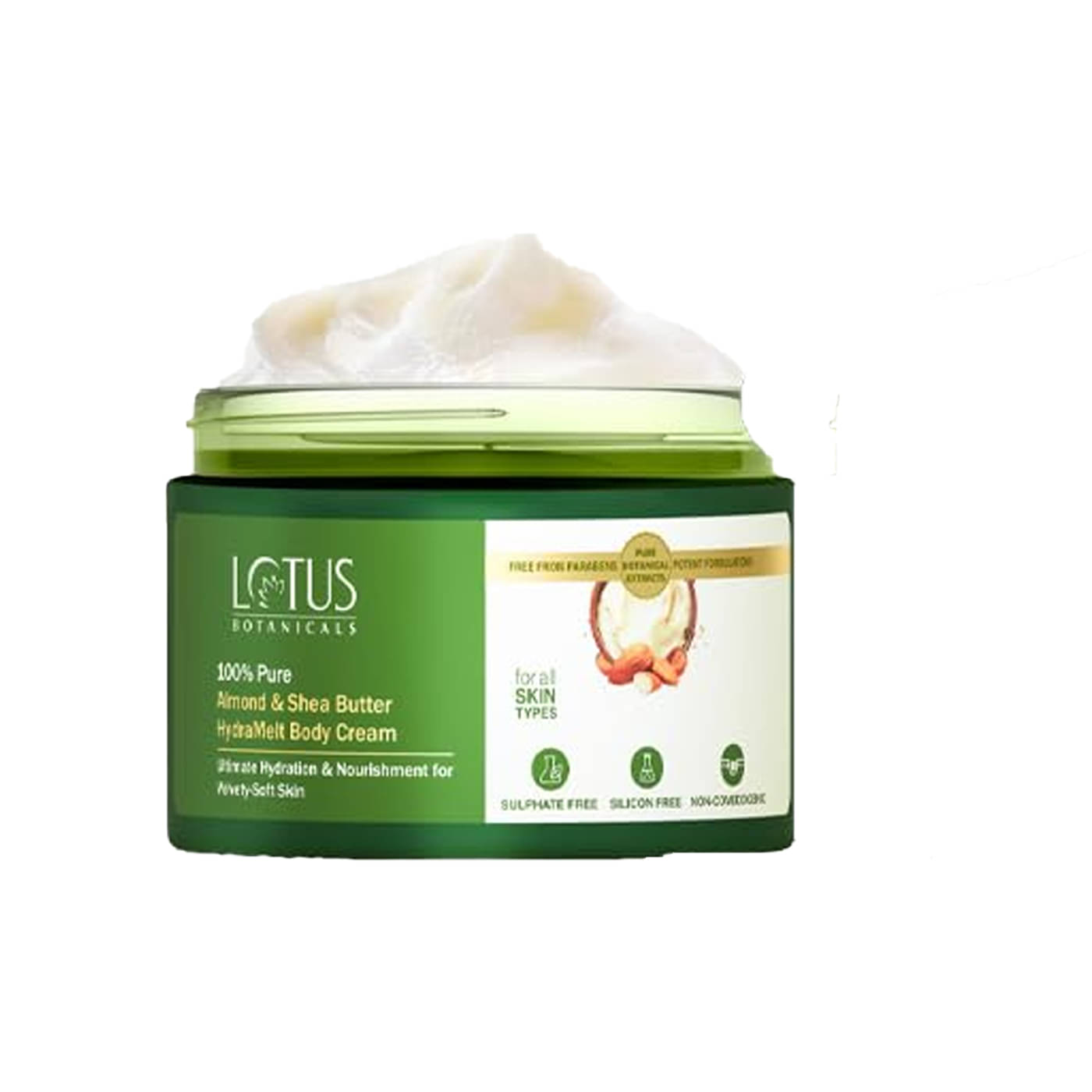     			Lotus Botanicals 100% Pure Almond & Shea Butter Body Cream 200g (Pack of 1)