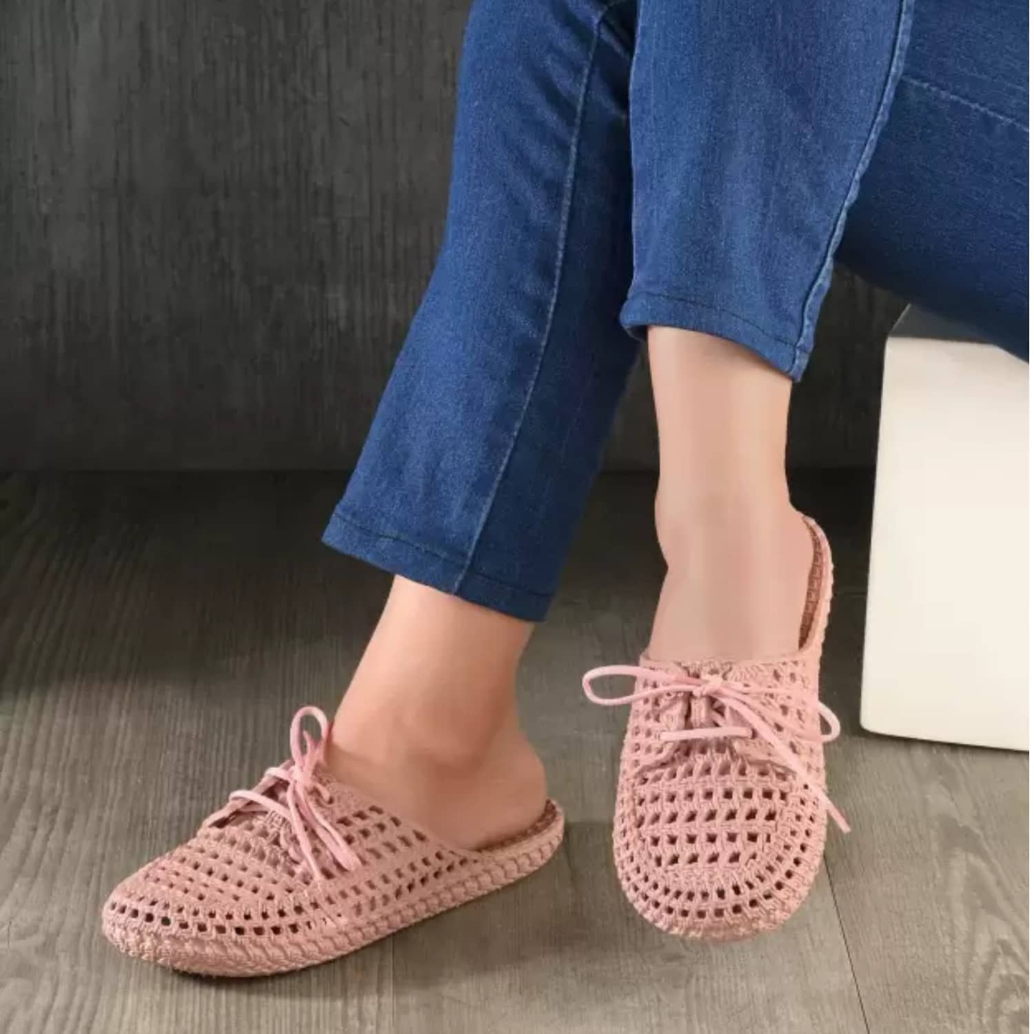 Monoction WO-LESS Pink Women's Mules Flats