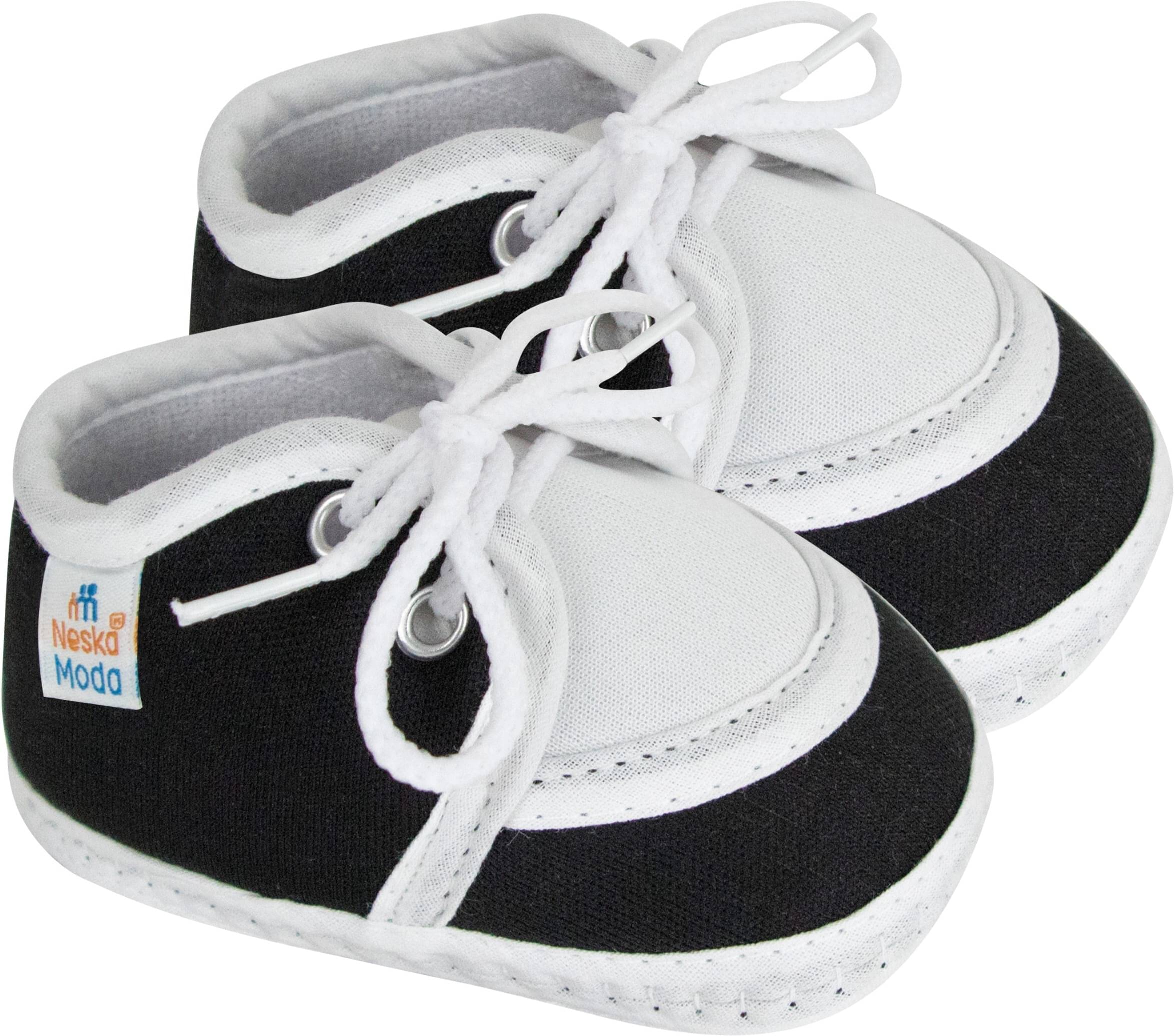     			Neska Moda - Black Booties For Baby Boy & Baby Girl 6-12 Months ( Pack of 1 )