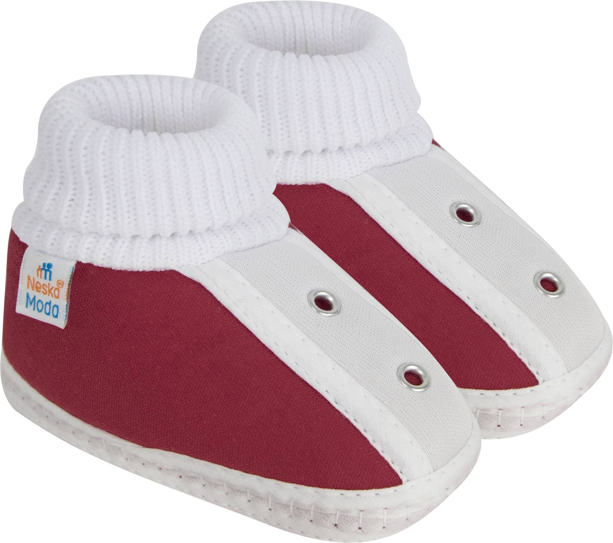     			Neska Moda - Maroon Booties For Baby Boy & Baby Girl 6-12 Months ( Pack of 1 )