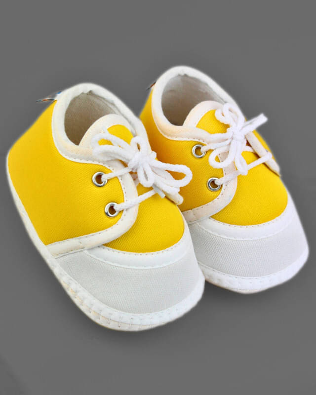     			Neska Moda - Mustard  Booties For Baby Boy & Baby Girl 6-12 Months ( Pack of 1 )