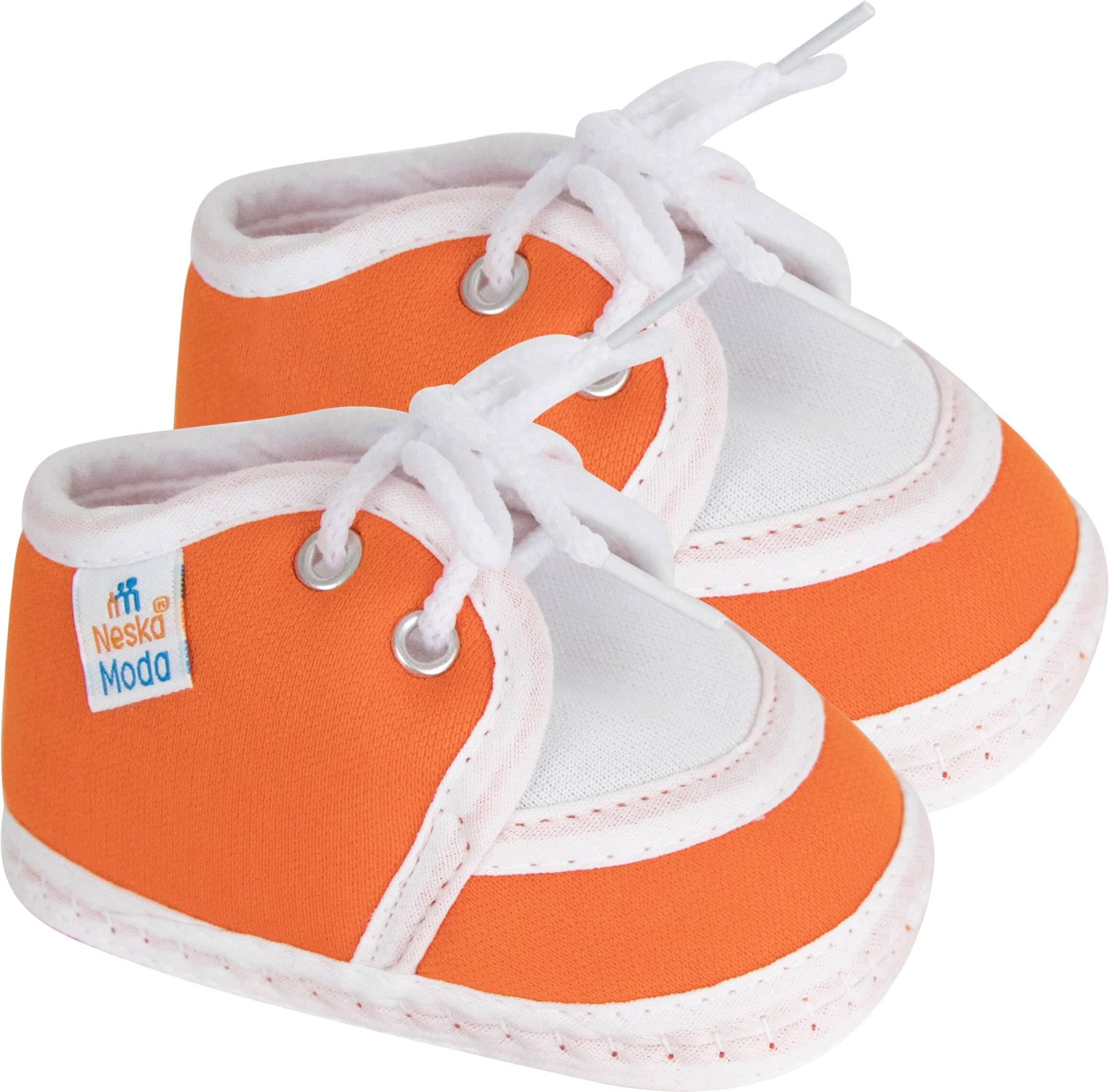     			Neska Moda - Orange Booties For Baby Boy & Baby Girl 6-12 Months ( Pack of 1 )
