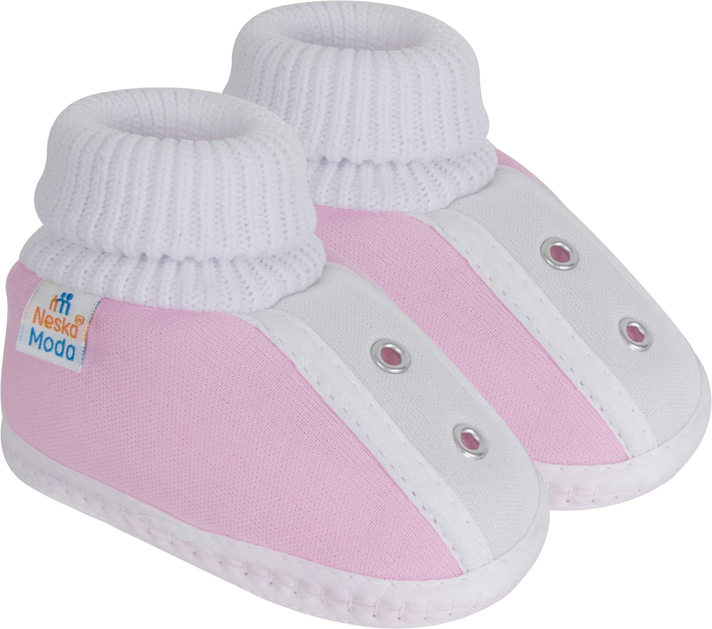     			Neska Moda - Pink Booties For Baby Boy & Baby Girl 6-12 Months ( Pack of 1 )