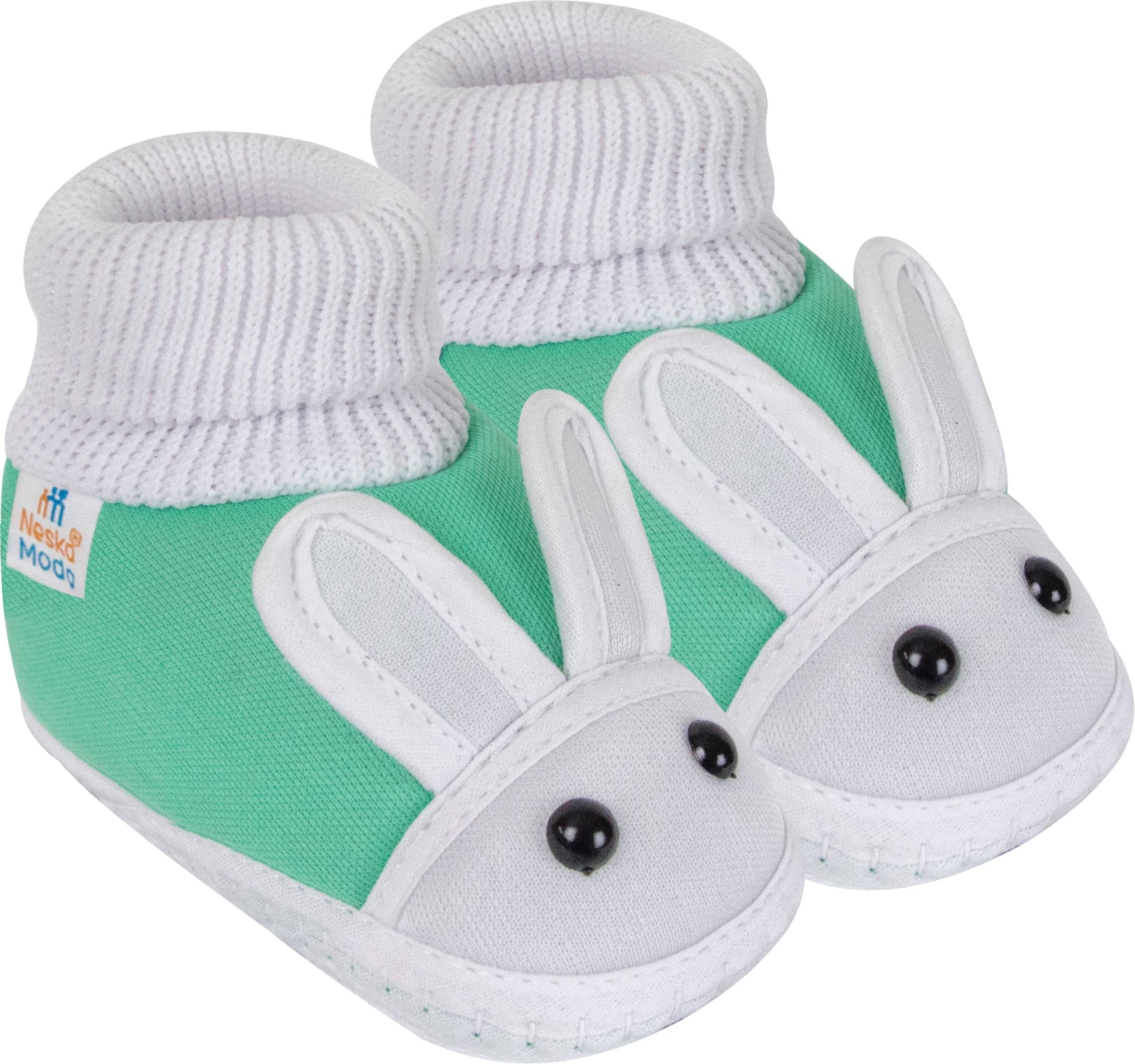     			Neska Moda - Sea Green  Booties For Baby Boy & Baby Girl 6-12 Months ( Pack of 1 )